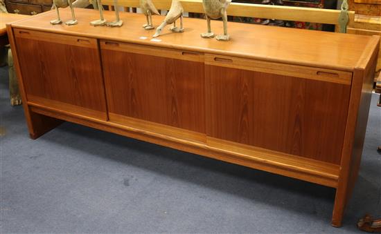 A 1960s Danish teak sideboard by Skovby, G-plan style W.195cm